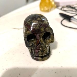 Blood stone skull